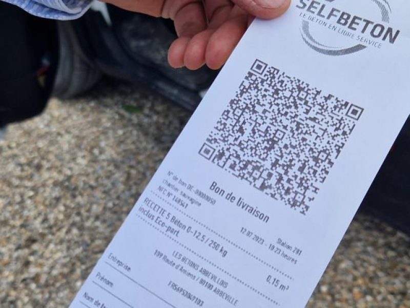 qrcode beton libre service